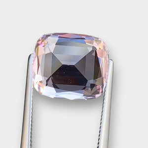 Flawless 5.80 CT Excellent Cushion Cut Natural Pink Morganite Gemstone from Nigeria.