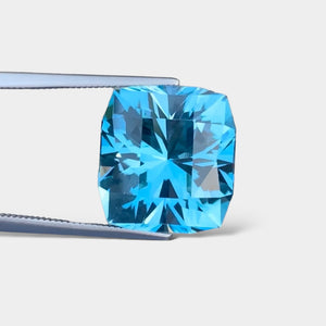 Flawless 19.20 CT Excellent Precision Cut Swiss Blue Topaz.