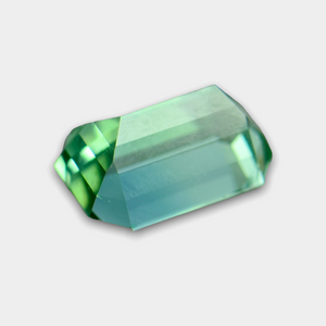 Flawless 3.35 CT Excellent Emerald Cut Natural Green Color Tourmaline Gemstone from Afghanistan.