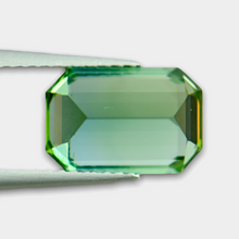 Load image into Gallery viewer, Eye Clean 3.24 CT Excellent Emerald Cut Natural Green Tourmaline Gemstone from Afghanistan.