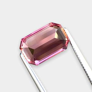 Flawless 3.85 CT Excellent Emerald Cut Natural Pink Tourmaline Gemstone from Afghanistan.