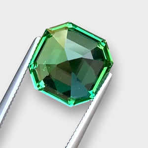 6.60 CT Excellent Asscher Cut Beautiful Color Natural Tourmaline Gemstone from Afghanistan.