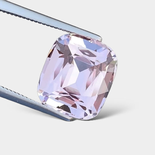 Flawless 5.80 CT Excellent Cushion Cut Natural Pink Morganite Gemstone from Nigeria.