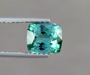 IF 2.0 Carats Natural Paraiba Color Excellent Cushion Shape Tourmaline Gemstone from Afghanistan.