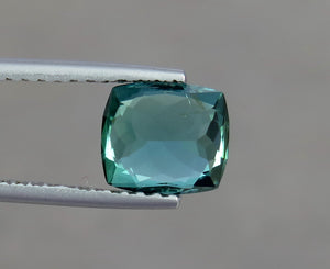 IF 2.0 Carats Natural Paraiba Color Excellent Cushion Shape Tourmaline Gemstone from Afghanistan.
