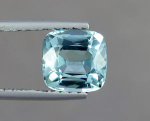 FL 1.65 Carats Natural Sky Blue Excellent Cut Tourmaline Gemstone from Afghanistan.