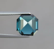 Load image into Gallery viewer, Flawless 3.35 CT Excellent Asscher Shape Natural Blue Indicolite Tourmaline.