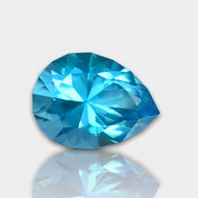 Load image into Gallery viewer, Flawless 7.73 CT Excellent Pear Cut Natural Swiss Blue Topaz From Africa.