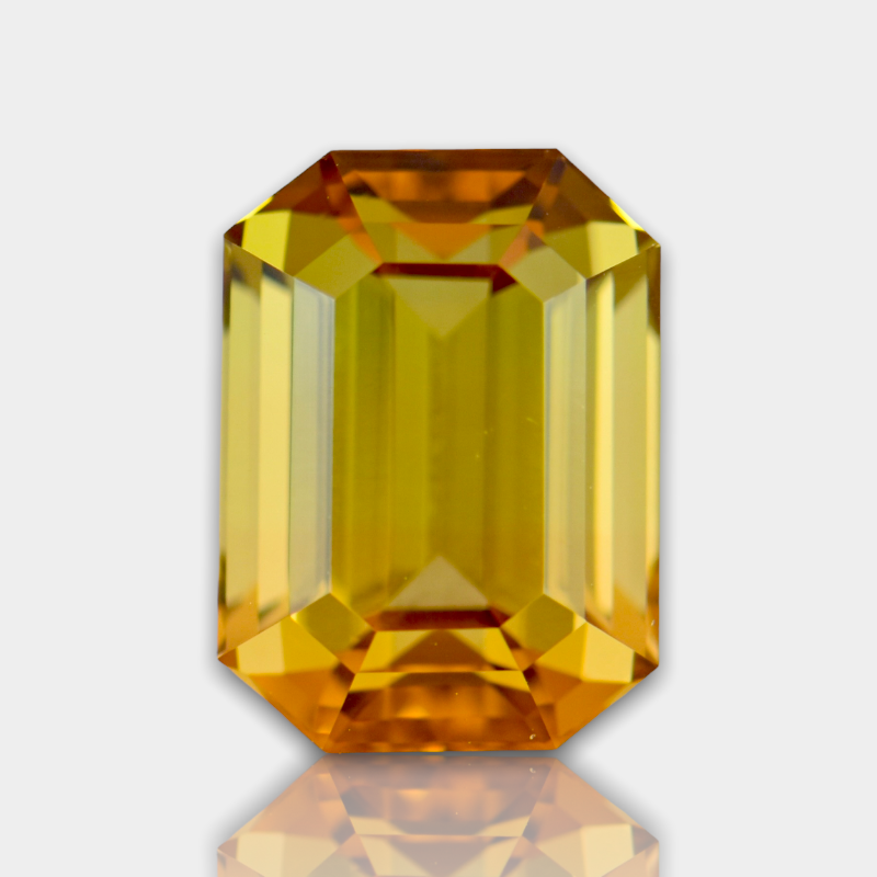 Flawless 8.40 CT Excellent Emerald Cut Natural Golden Brown Color Tourmaline Gemstone from Tanzania.