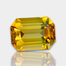 Load image into Gallery viewer, Flawless 8.40 CT Excellent Emerald Cut Natural Golden Brown Color Tourmaline Gemstone from Tanzania.