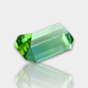 Eye Clean 3.24 CT Excellent Emerald Cut Natural Green Tourmaline Gemstone from Afghanistan.