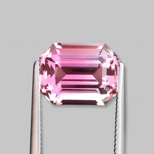 Load image into Gallery viewer, Flawless 4.15 CT Excellent Emerald Cut Natural Baby Pink Tourmaline Gemstone.
