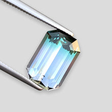 Load image into Gallery viewer, 3.60 CT Excellent Emerald Cut Natural Bi Color Tourmaline Gemstone from Afghanistan.