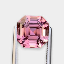 Load image into Gallery viewer, Flawless 3.55 CT Excellent Asscher Cut Natural Pink Tourmaline Gemstone from Afghanistan.
