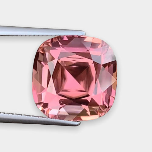 Flawless 10.25 CT Excellent Step Cushion Natural Peach 🍑 Color Tourmaline Gemstone from Afghanistan.